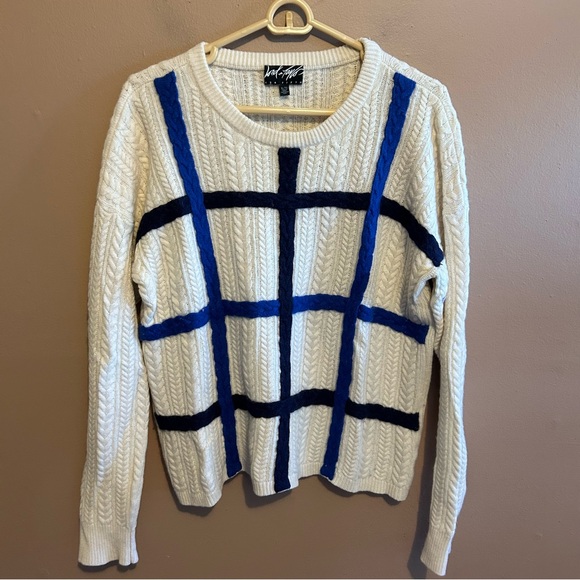 Plus Ribbed Turtleneck Cable Knit Sweater